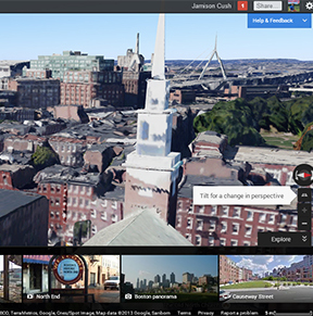 Google Maps helicopter viewfv
